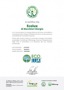 Certificato Energia Sostenibile Ecolux