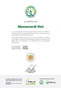 Certificato Monteverdi